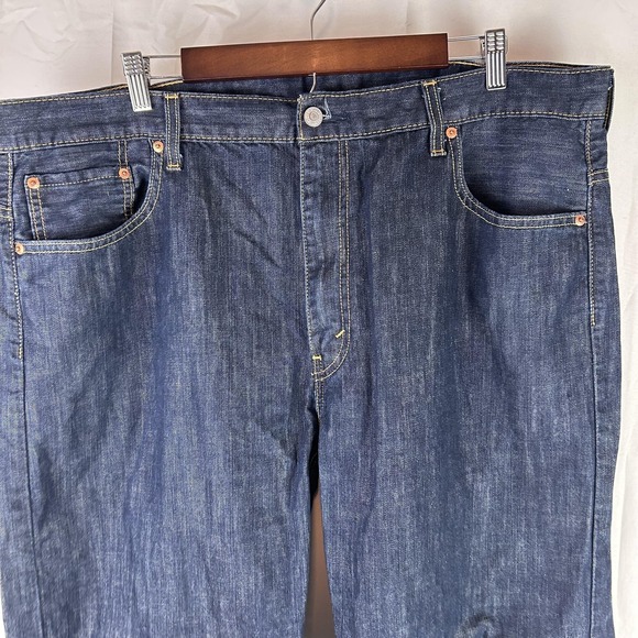 Levi's 569 Jeans Mens 42x30 (fit 42x28) Dark Indigo Wash‎ Loose Straight Denim - Picture 2 of 15